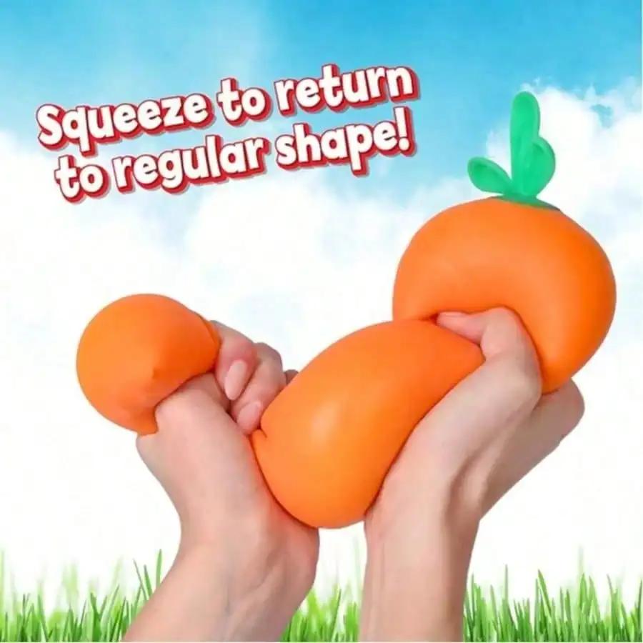Jumbo 13Cm Sand Texture Carrot Squishy Toy Toymendous 1/2 Pack Giant Vegetable Stress Ball Sensory Fidget Toy For Adult Party & Themed Games