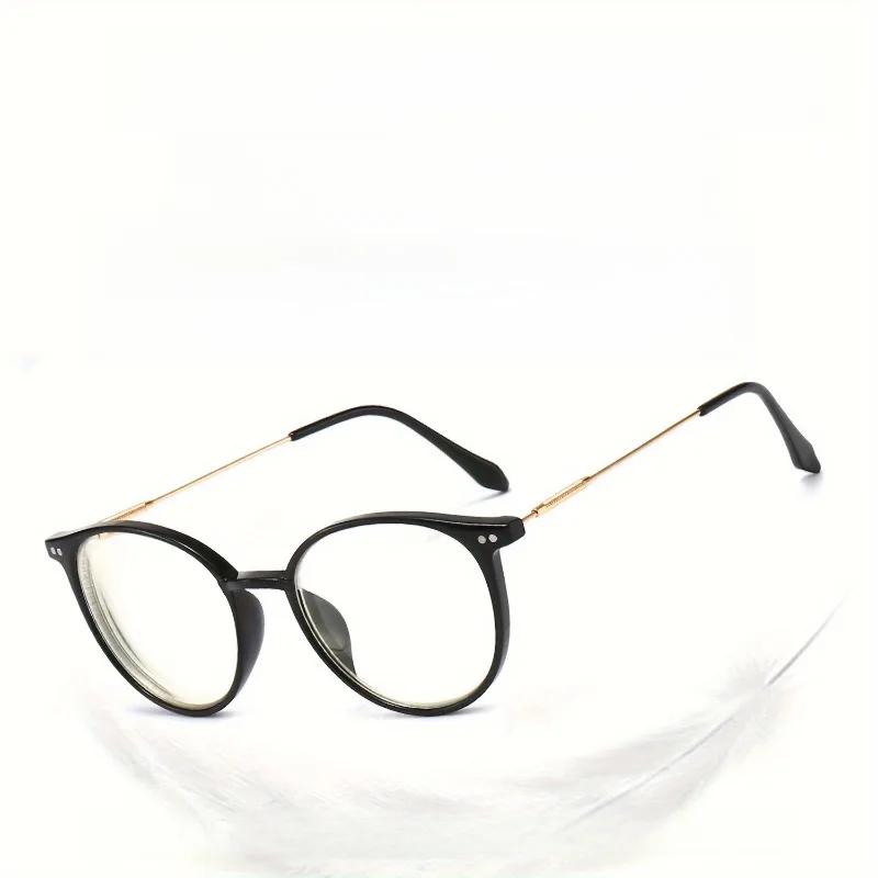 Fashion Metal Round Retro Glasses for Women Men Circle Clear Lens Frame Eyeglasses