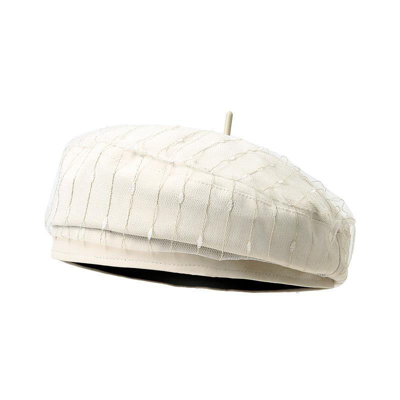 

Осенне-зимняя женская шляпа, высококачественный кружевной берет, литературный ретро стиль Хепберн, тонкая шляпа-тыква One Size