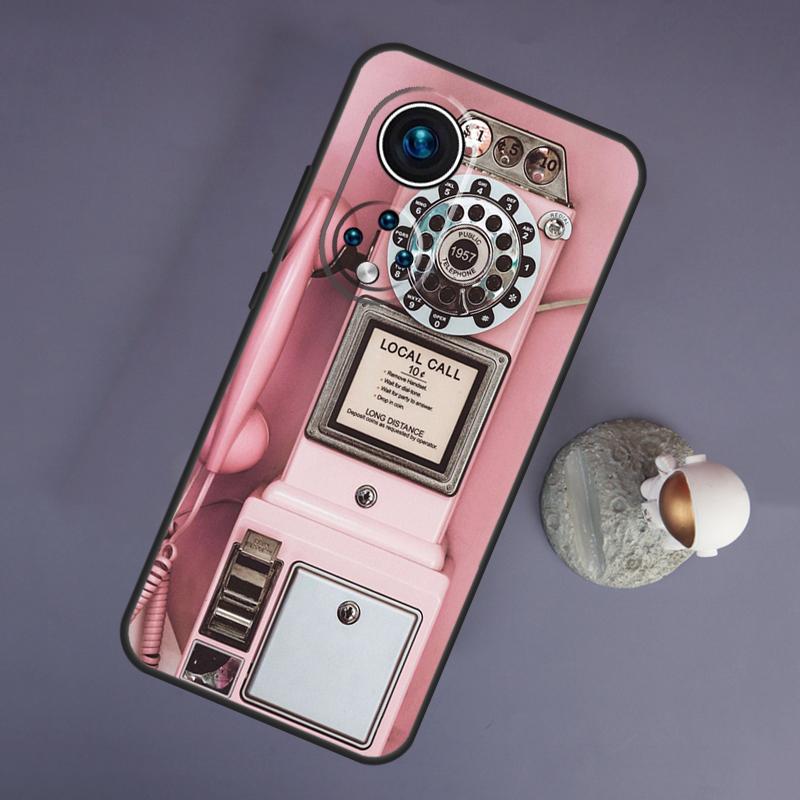 Retro Telephone Rotary Dial For Huawei Honor Magic 5 Lite 70 50 X8 X9 a P20 P30 P40 P50 P60 Pro P Smart Nova 9 5T Case