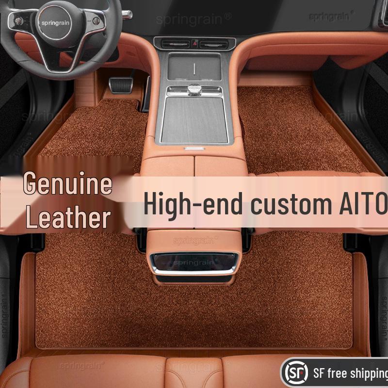 AITO M5 Ultra M7 Pro M8 Max M9 Electric Leather Car Floor Mats