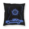 Supernatural Angel Pillowcase Printing Polyester Cushion Cover Decor Mark of Cain Throw Pillow Case Cover Seater Square Xcm