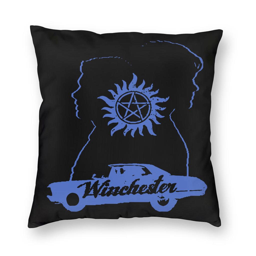 Supernatural Angel Pillowcase Printing Polyester Cushion Cover Decor Mark of Cain Throw Pillow Case Cover Seater Square Xcm