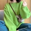 New Door Sweet Wind Age Reduction Hundred Solid Color Long Sleeve Sweater Women Loose and Lazy Wind Slimming Knit Top