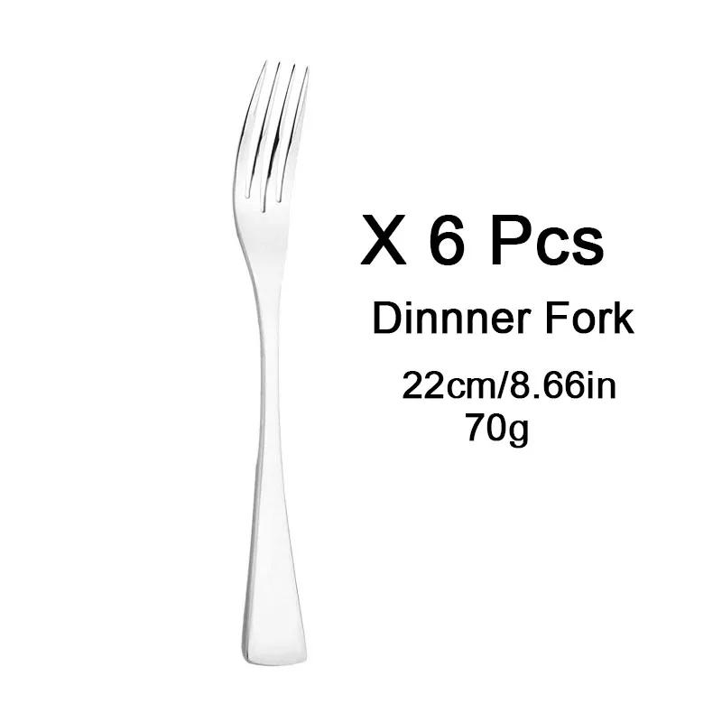 6Pcs Silver Separate Dinnerware Set Knife Fork Spoon Flatware 304 Stainless Steel Tableware Silverware Kitchen Dinner Cutlery