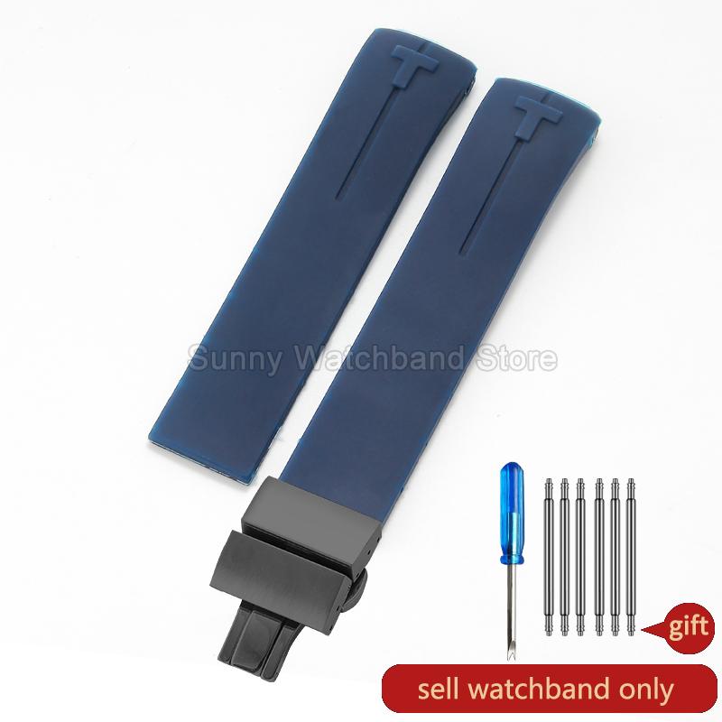Waterproof Durable Silicone Watch Strap for Tissot 1853 T-Touch Series T013 T081 T091 Watch Accessories 20 21mm Black Blue