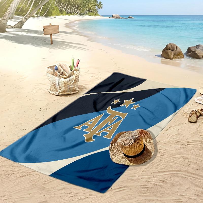 Asciugamano da Spiaggia Stampa Calcio Argentina Asciugatura Rapida Super Assorbente Morbido Asciugamano da Bagno per Nuoto Spiaggia Viaggio Souvenir Regalo per Fan