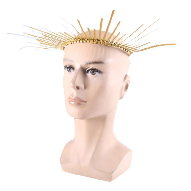 Lolita Halocrown Mary Halocrown Headband Spiked Halocrown Sunburst Greek Baroque Tiara Crown SunGoddess Headpiece