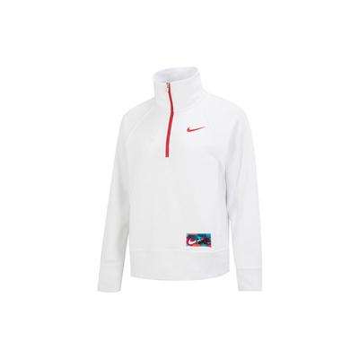 Rok Królika Seria CNY Bluza Treningowa z Zamkiem do Połowy z Dzianiny Polarowej Damskie Top Biały FD4070-121