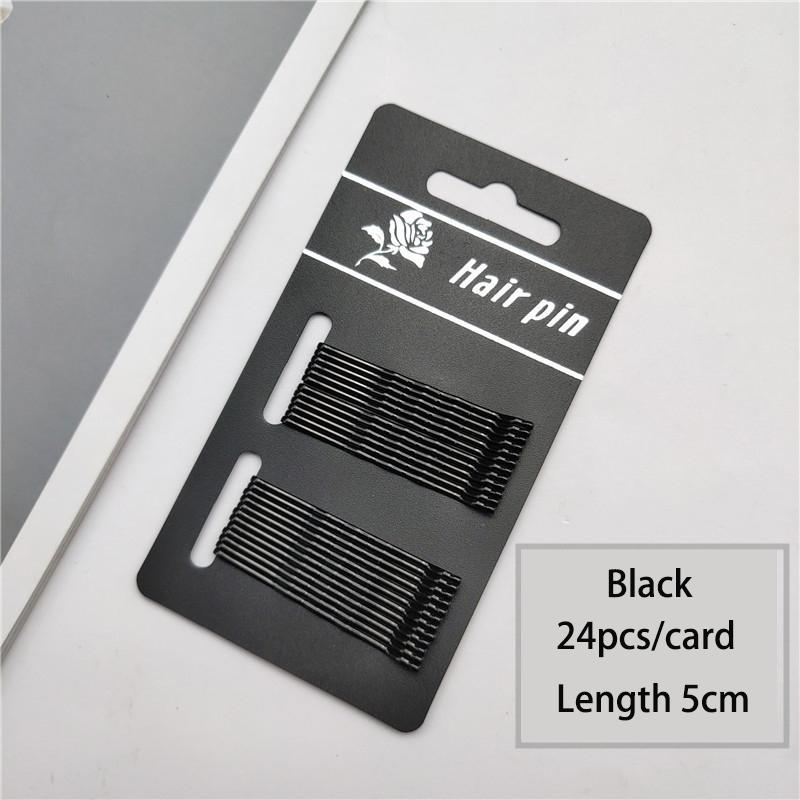 

24/50 шт. Черные заколки для волос для женщин, заколка для волос, женские невидимки, волнистые шпильки для волос, металлическая заколка для волос, для макияжа, для фиксации челки, заколки для волос