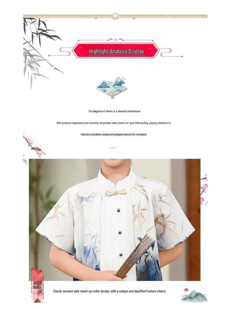 Kids' Traditional Hanfu Costume for Guzheng Performance – Ancient Tang Style for Girls and Boys’ Ceremony