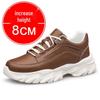 Men's 8cm Height Increasing White Breathable Casual & Running Shoes