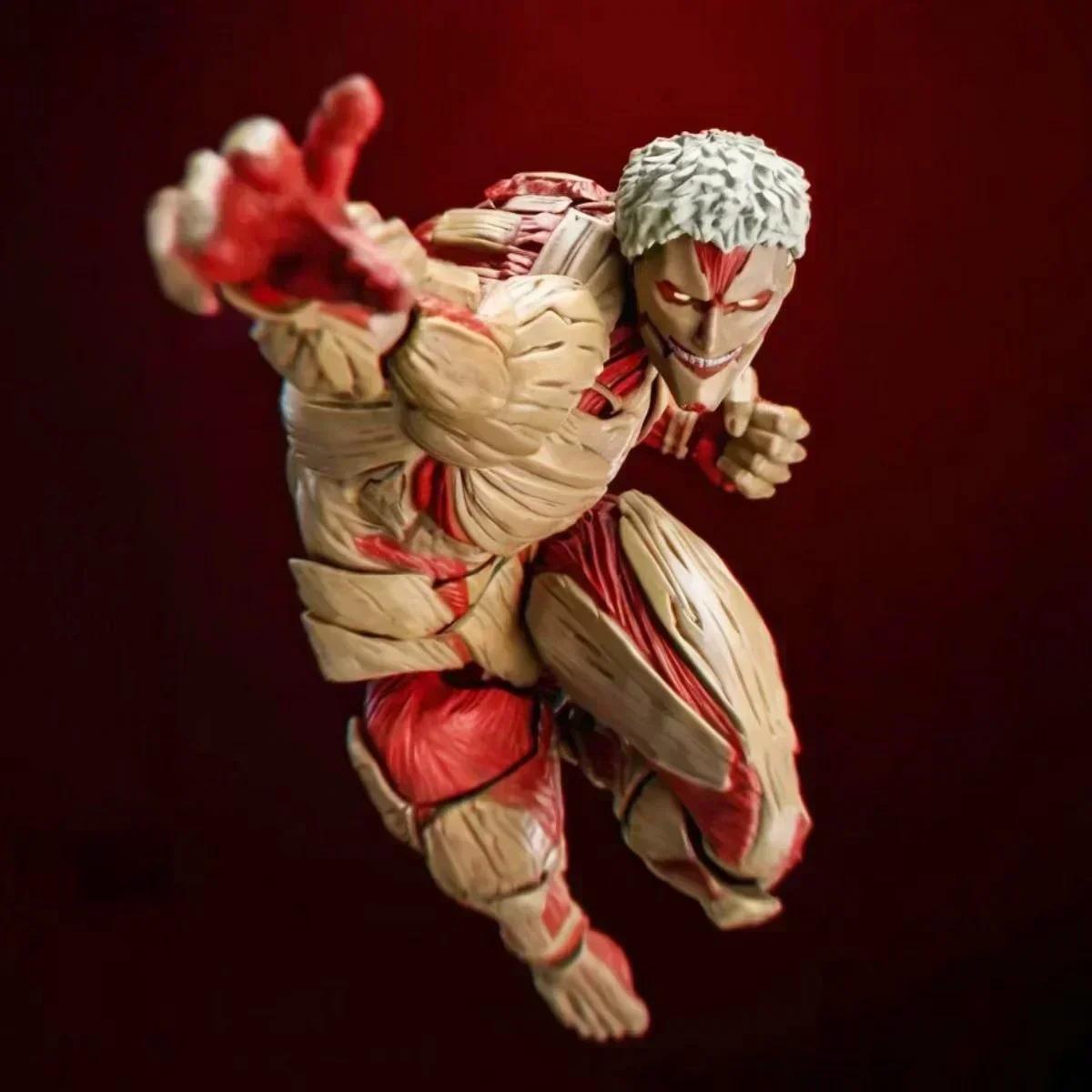 Kaiyodo Amazing Yamaguchi Eren Jäger Ultimative Version. - Attack on Titan Finale Staffel Sammleredition mit dem Gepanzerten & dem Weiblichen Titan beige