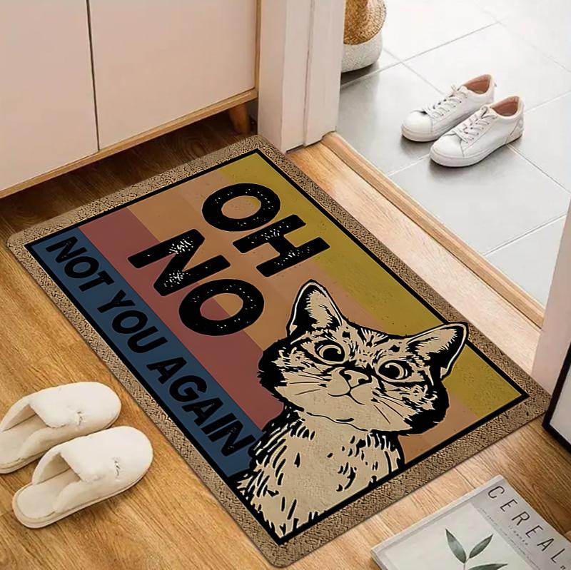 Pets Welcome Door Mat Carpet Mat Rug Home Decoration Entrance Hallway Floor Decor Cute Animal Style Non Slip Rugs Door Mat