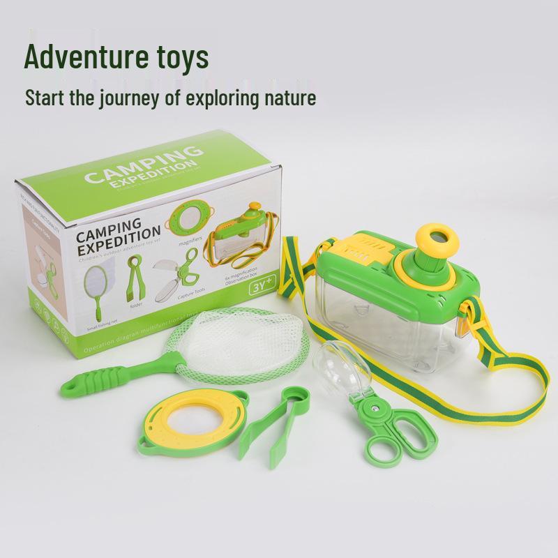 Kids' Adventure Kit: Insect Box, Compass, Magnifying Glass, Telescope for Outdoor Exploration