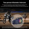 Motorcycle Helmet Bluetooth Intercom with 30H Battery Life and RGB Safety Light