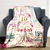 15Th Birthday Celebration Customize Your Name Blanket Warm Comfortable And Soft Blankets Are Suitable For Home Lunch Break Blanket Office Sofa Sofa