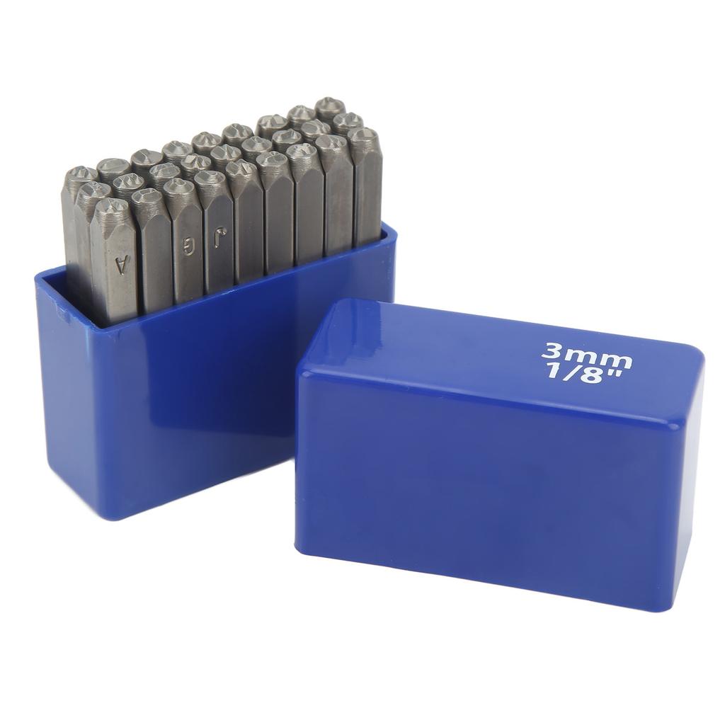 27 Pcs Metal Stamps High Carbon Steel Metal Letter Punch Stamps Set for Jewelry Leather with Storage Box