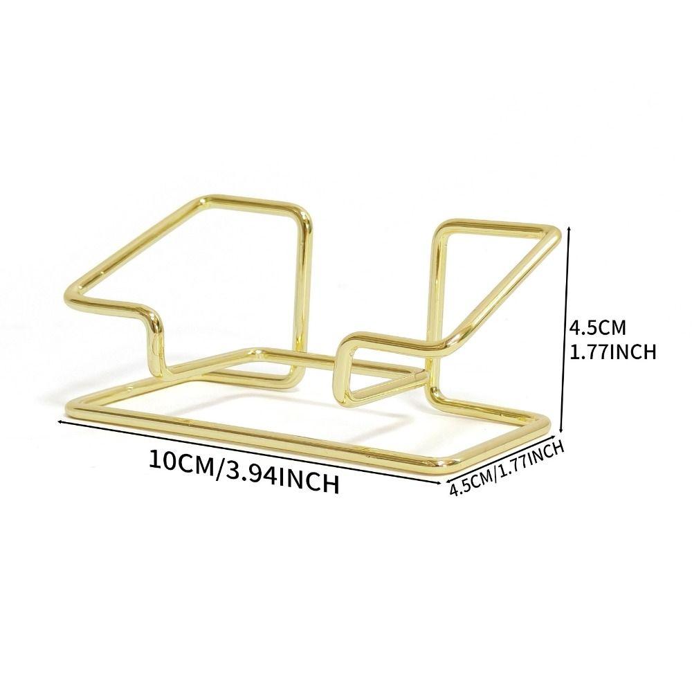 Iron Business Card Holder Tabletop Metal Name Card Rack Portable Card Organizer  Hotel Reception
