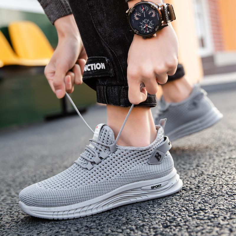 Mode Herren Sneaker Mesh Freizeitschuhe Schnürschuhe Atmungsaktiv Leichtgewicht Walking Sneaker Herrenschuhe Größe 39-48 Zapatillas Hombre