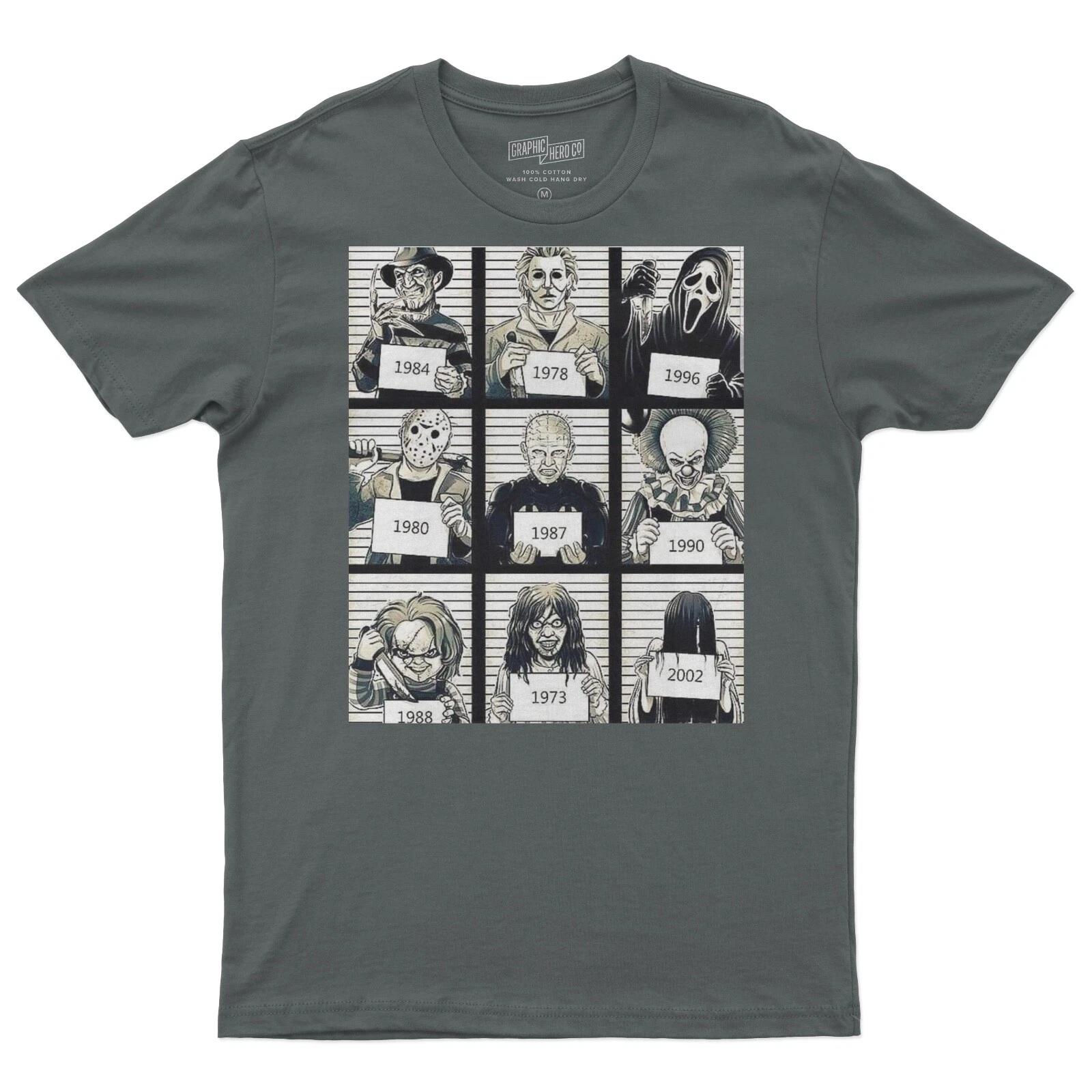 Film Movie Retro Horror Birthday Halloween Funny T Shirt For Friday 13th IT Fans M