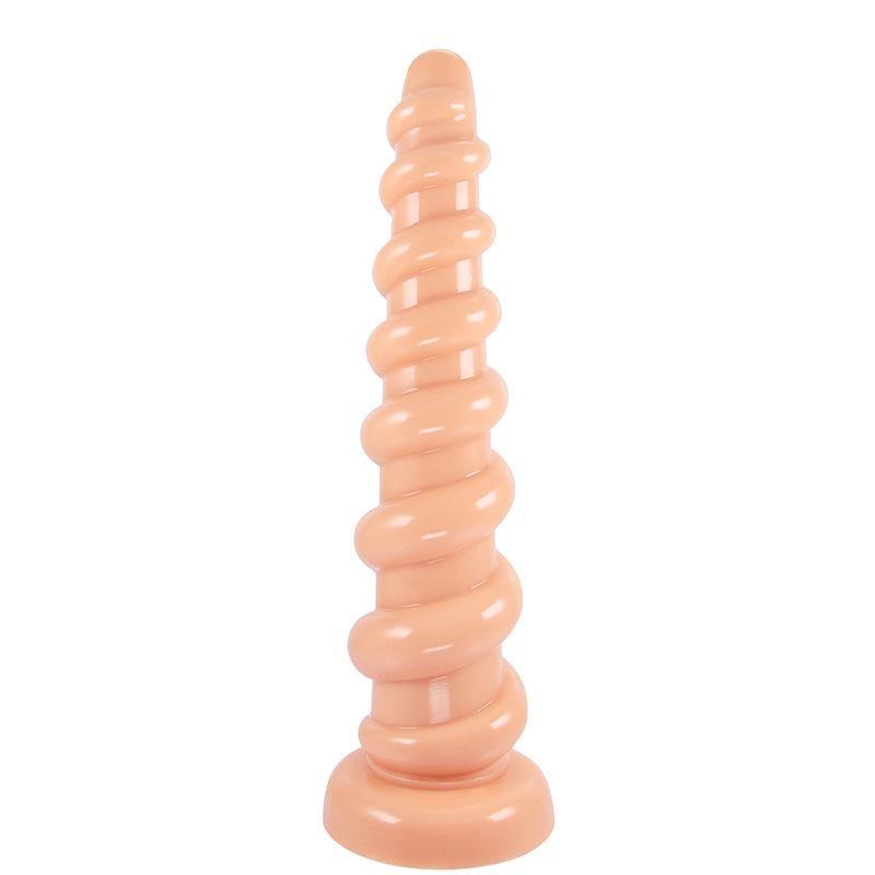 Spiral Special-shaped Anal Plug Adult Masturbator Anal Expander Male Prostate Massage Stick Big Dildo PVC Sex Toy