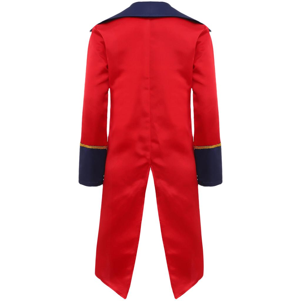 Kids Revolutionary War Costume Colonial British Red Coat Tailcoat Design Historical Military Cosplay Outfit