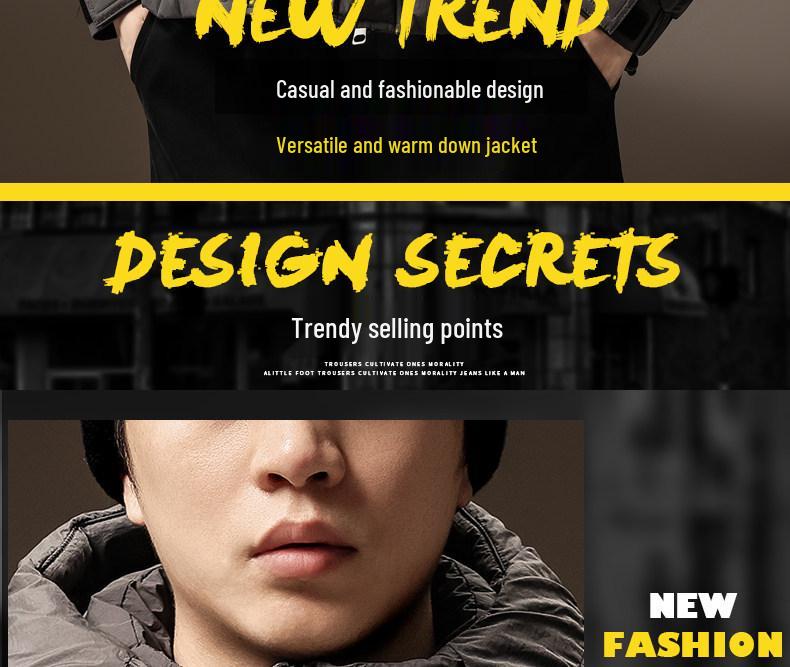 Men's High-End Lightweight 90% White Duck Down Puffer Jacket with Hood - Winter Warmth and Cold Protection