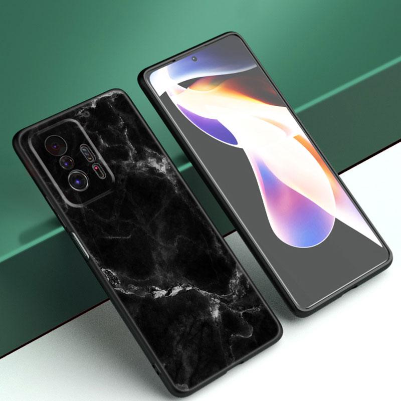 

Черный и белый мраморный чехол для телефона Xiaomi Mi A2 8 9 SE Note 10 10T 11 12 Lite 9T 11T 12S 12T Pro A3 6X 12X TPU черный чехол Xiaomi 12T Pro 5G