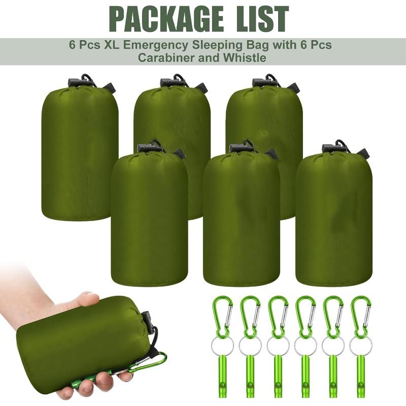 Emergency sleeping bag set, waterproof survival sleeping bag, portable insulated bag, suitable for camping and outdoor hiking
