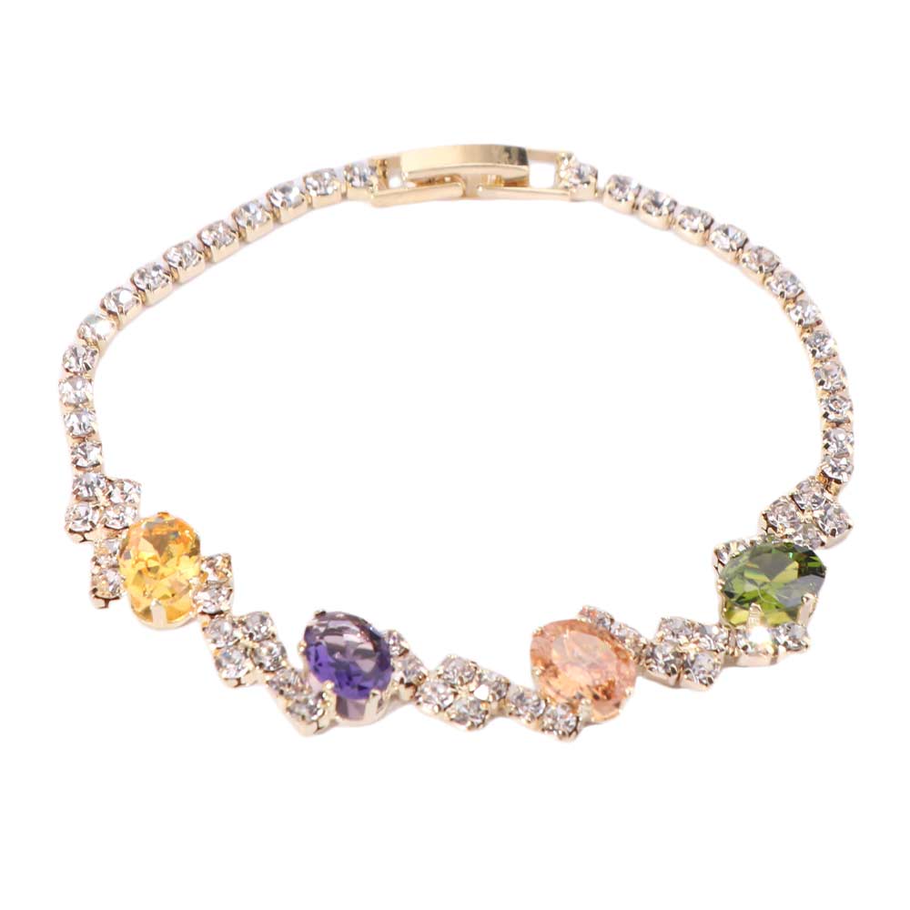 Colorful Women Crystal Hand Bracelet Wristband Friendship Bracelet Vintage Zircon Bracelet Gifts