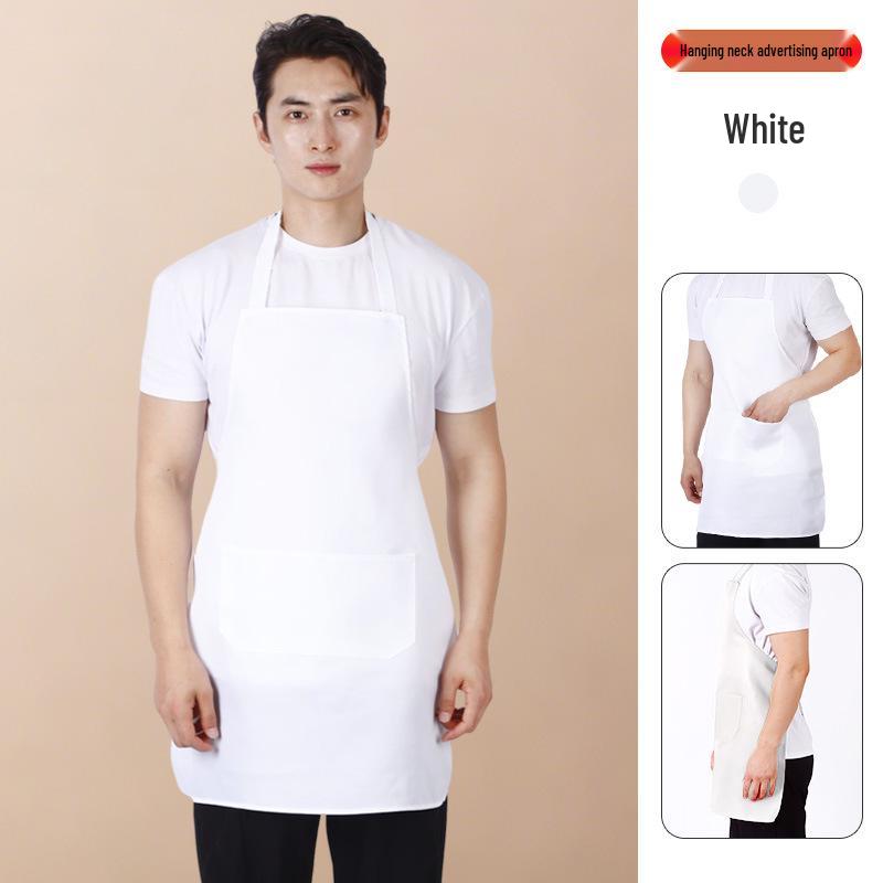 Oxford Peach Skin Velvet Apron: Hanging Neck, Restaurant & Cafe Uniform