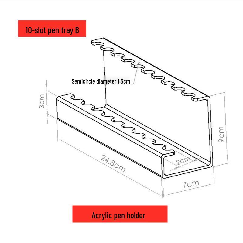Acrylic Pen Tray Holder for Fountain Pens - New Display & Storage Solution