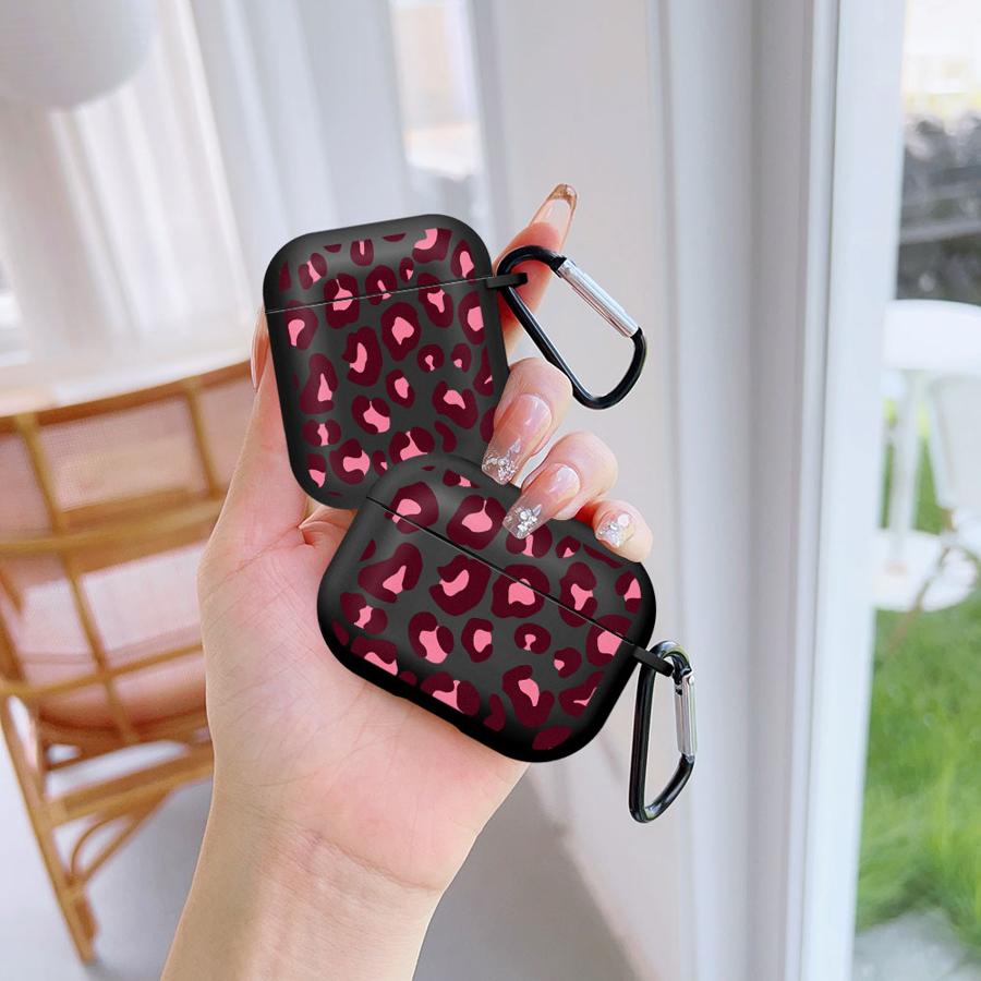 Pink Leopard Print Earphone Cases Cover Case For Airpods Pro2 2 Pro 3 Pro3 4 1