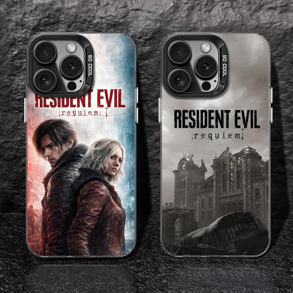 New Game Resident Evil Requiem Phone Case Black IMD Colorful Silver Suitable Case for iPhone 17 16 E 15 14 13 12 11 Pro Max