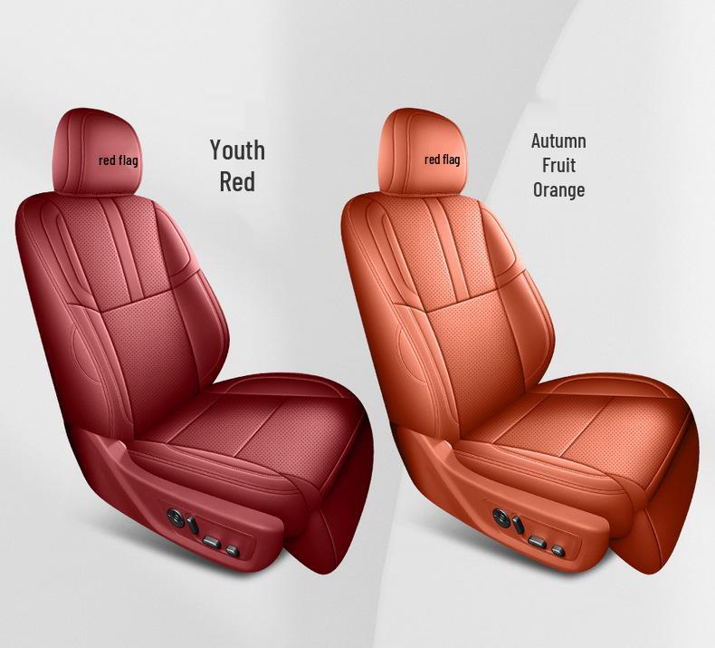 All-Season Leather Seat Covers for 26 Hongqi HS6 PHEV Models: Fully Enclosed, Universal Fit