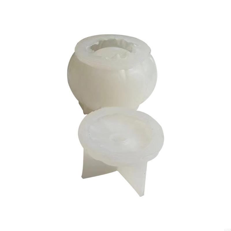 62KD Candlestick Epoxy Silicone Mold for DIY Flower Pot Jewelry Box Tealight Holder