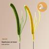 Foxtail Grass Cat Teaser Wand: Durable Long Rod Toy for Self-Play and Boredom Relief