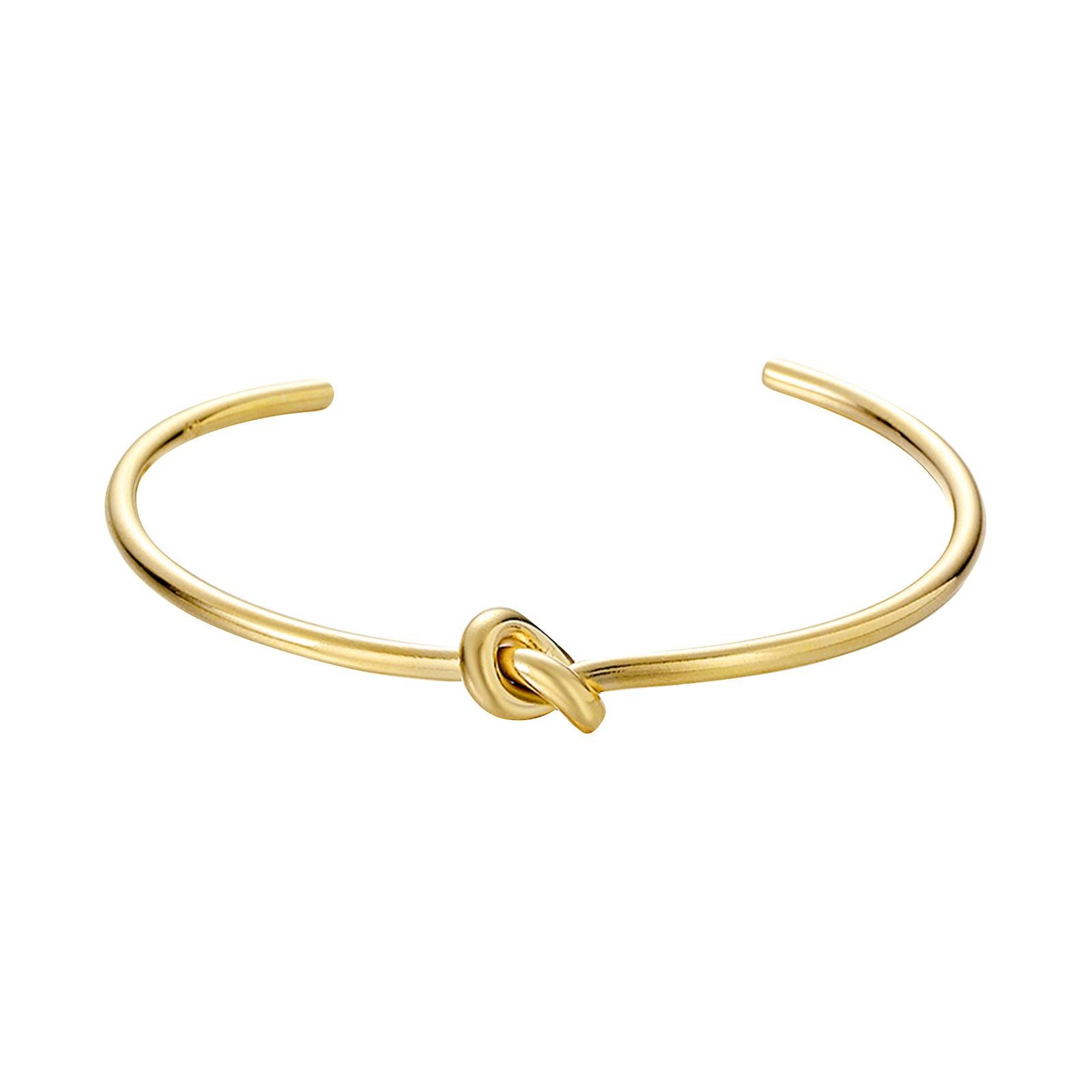 

Браслет из нержавеющей стали с узелками, браслет из титановой стали с золотым покрытием One Size золотой