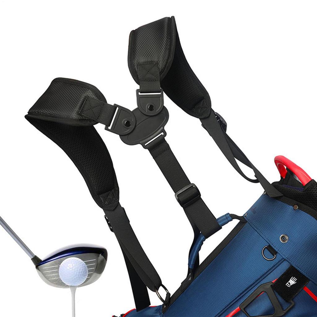 1ks přenosný golfový dvojitý ramenní popruh náhradní popruh na golfovou tašku pohodlný nastavitelný ramenní popruh golfová taška příslušenství sportovní