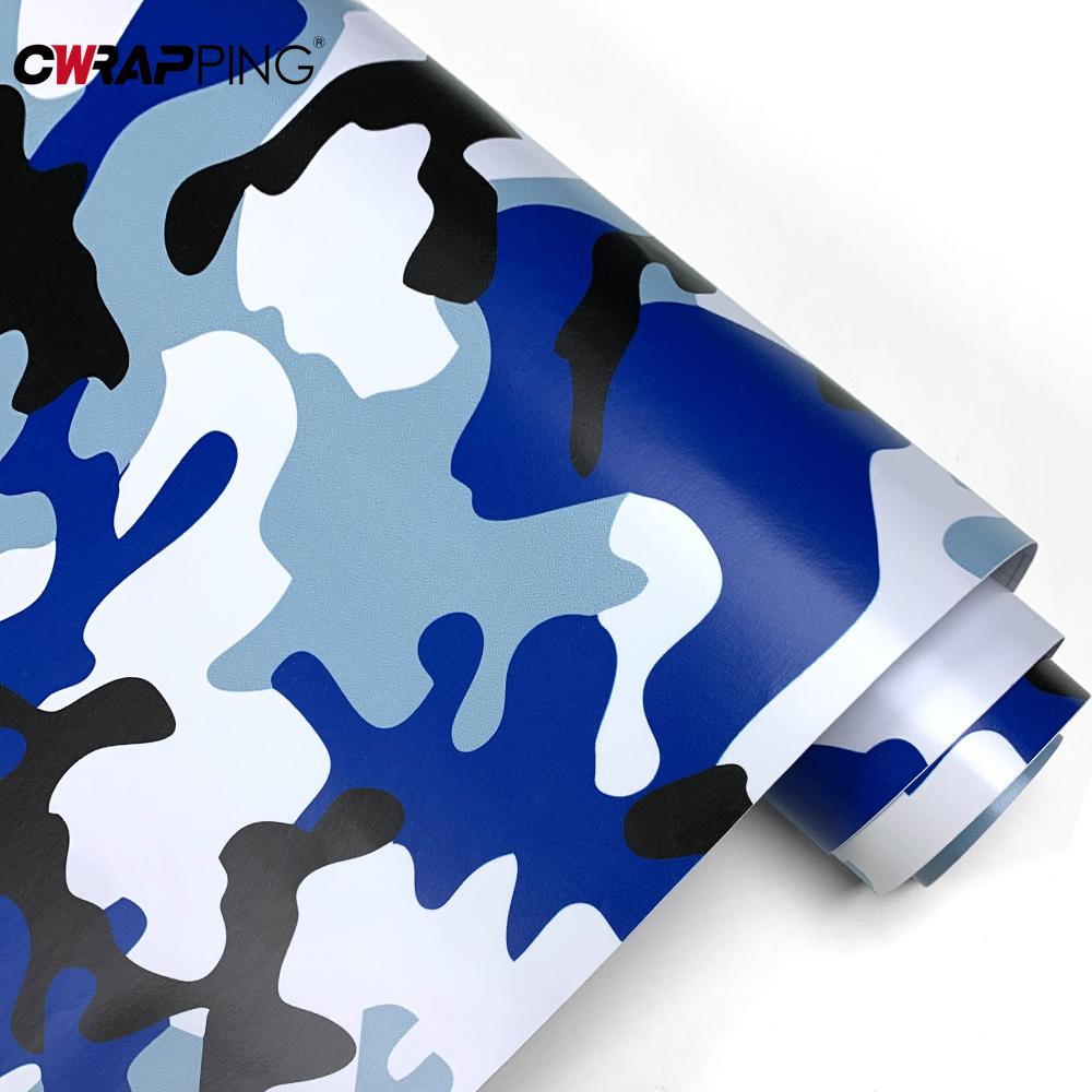 Auto Matt Verpackung Kreatives Blau-Weißes Camouflage-Muster Auto Innenraum Aufkleber Wasserdicht Klimaanlagen-Bedienfeld Zubehör