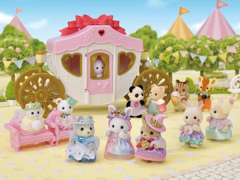 Sylvanian Families Amusement Park Doll Baby Princess ST Mark Ages 3 and Toy Sylvanian Epoch [Dream-Colored Set] Co-74 Certified, Up, Dollhouse,