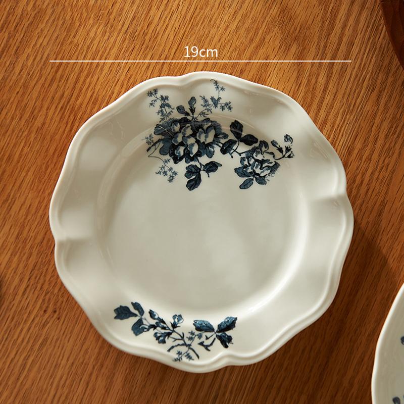 Lätt Lyx High End Matstallrik Fransk Stil Cirkulära Keramiska Tallrikar Hushåll Utsökta Skålar Restauranger Rätter Porslin