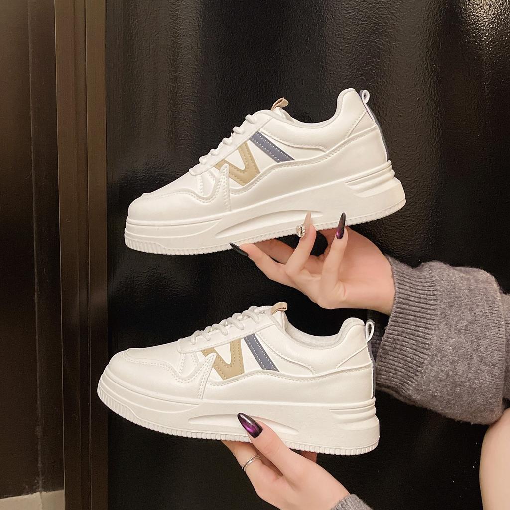 Muffin platform student running shoes spring 22 new retro color matching casual board shoes