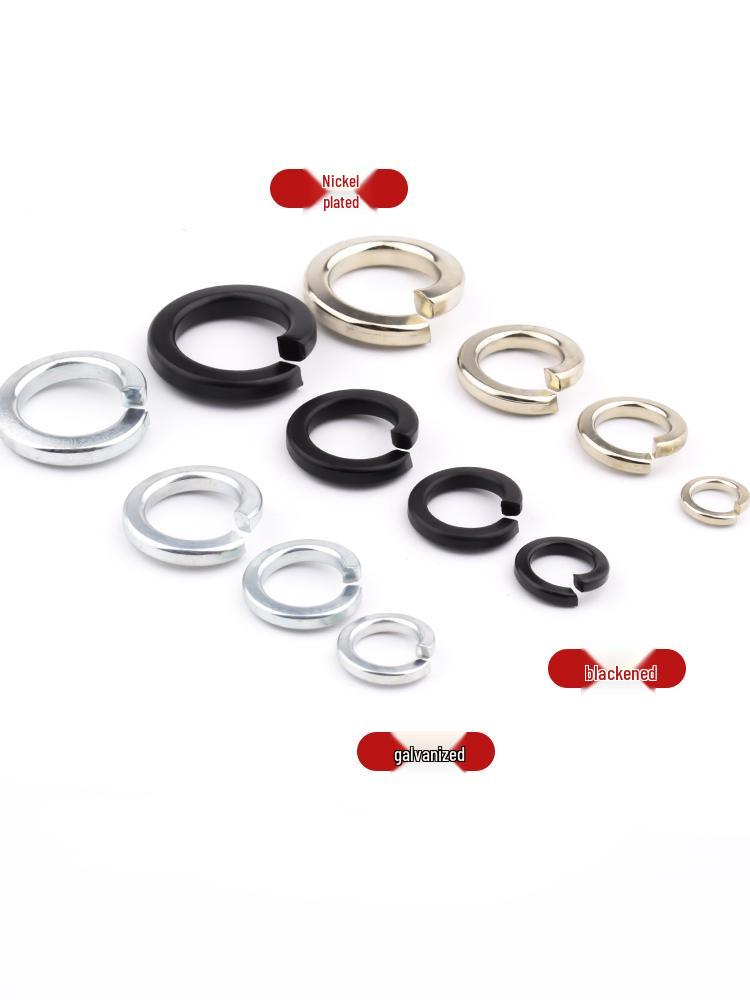 GB93 Nickel-Plated, Blackened, Galvanized M3-M42 Spring and Elastic Washers (65 Manganese)