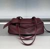 Head Layer Cowhide Bowling Armpit Bag Genuine Leather Shoulder Bag Toast Bag Pillow Bag Handbag Large Capacity Commuting Bag