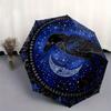 Enchanted Raven Moon Mandala  DecorUmbrella, Portable 3-Fold Compact Umbrella,Christmas Gift ES557