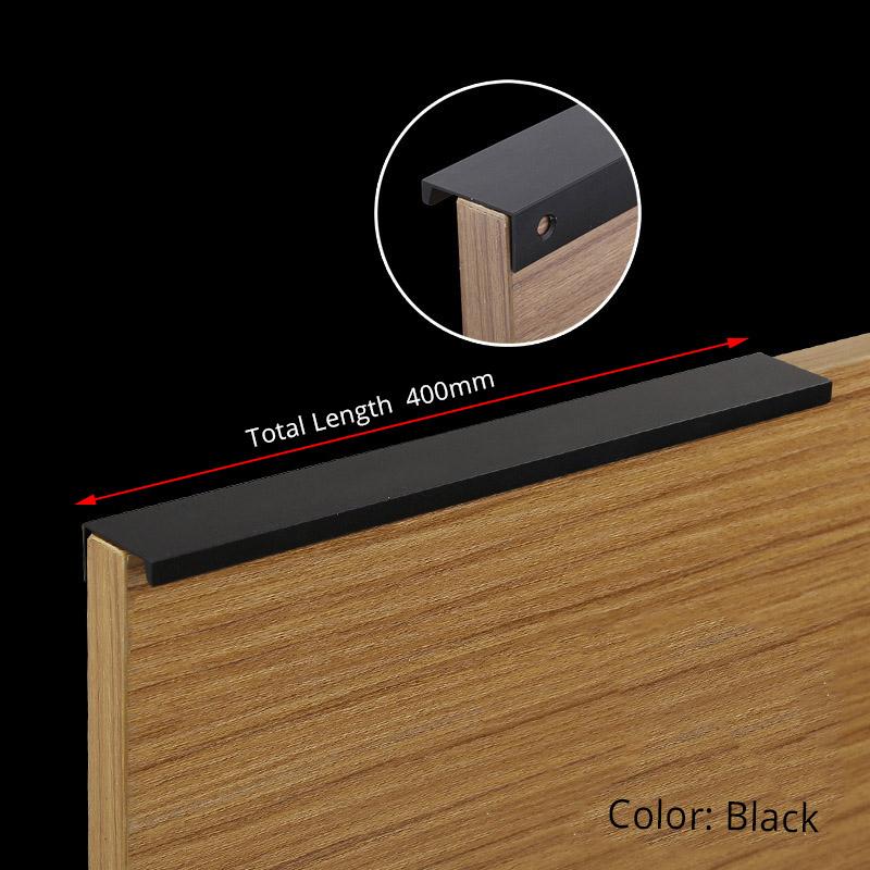 KAK Gold Silver Black Hidden Cabinet Handles Zinc Alloy Kitchen Cupboard Pulls Drawer Knobs Furniture Door Handle Hardware