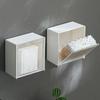 Plastic Wall Mounted Storage Boxes Dustproof Bathroom Organizer Makeup Adhesive Small Jewelry Holder Box
