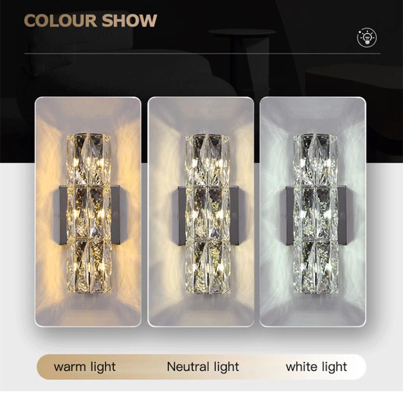 Modern High-end Crystal Wall Light Nordic Luxury Living Room Bedroom Bedside Long Wall Lamp Hotel Villa Corridor Bracket Light